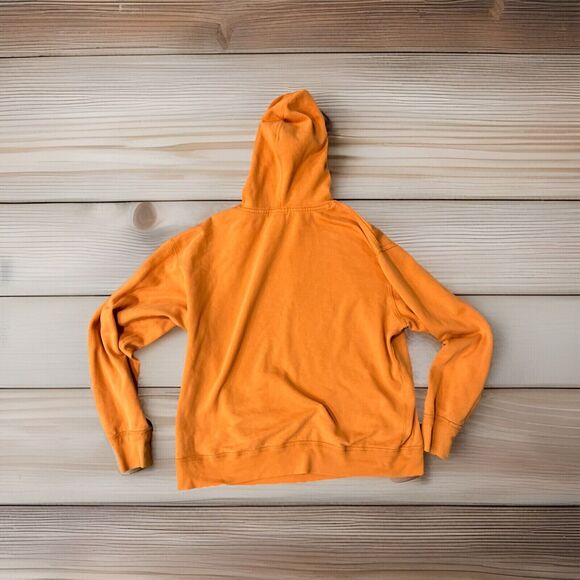 Ralph Lauren Polo Hoodie Men Medium Orange PRL Shield Cotton Poly Knit VTG - Picture 6 of 6